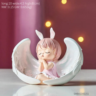 Kawaii Dekorácie do detskej izby Figúrky Interiérová soška anjela Doplnky do detskej izby Dievčenská rozprávková záhradná dekoratívna figúrka Dekorácia