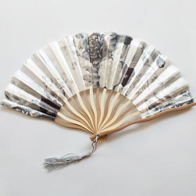 1 vnt Kūrybiškas kiniškas klasikinis gėlių sulankstomas rankų darbo išleistuvių gerbėjas bambuko popierinis vakarėlis Vestuvių gimtadienio dekoras Vintage Bamboo SW