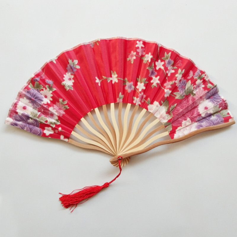 1 vnt Kūrybiškas kiniškas klasikinis gėlių sulankstomas rankų darbo išleistuvių gerbėjas bambuko popierinis vakarėlis Vestuvių gimtadienio dekoras Vintage Bamboo SW