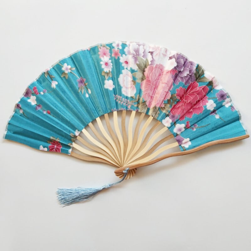 1 vnt Kūrybiškas kiniškas klasikinis gėlių sulankstomas rankų darbo išleistuvių gerbėjas bambuko popierinis vakarėlis Vestuvių gimtadienio dekoras Vintage Bamboo SW