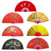 Bambusový ventilátor Kung Fu Tai Chi 33 cm, vysoko kvalitný ventilátor pre pravákov, ventilátory bojových umení, produkty Wushu 13-palcové ventilátory bojových umení