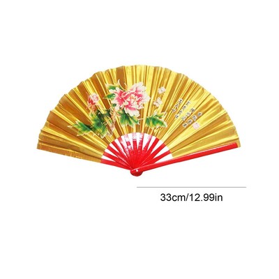 Bambusový ventilátor Kung Fu Tai Chi 33 cm, vysoko kvalitný ventilátor pre pravákov, ventilátory bojových umení, produkty Wushu 13-palcové ventilátory bojových umení