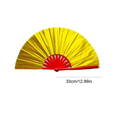 Bambusový ventilátor Kung Fu Tai Chi 33 cm, vysoko kvalitný ventilátor pre pravákov, ventilátory bojových umení, produkty Wushu 13-palcové ventilátory bojových umení