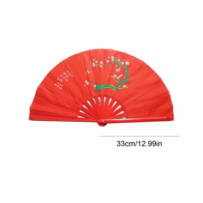 Bambusový ventilátor Kung Fu Tai Chi 33 cm, vysoko kvalitný ventilátor pre pravákov, ventilátory bojových umení, produkty Wushu 13-palcové ventilátory bojových umení