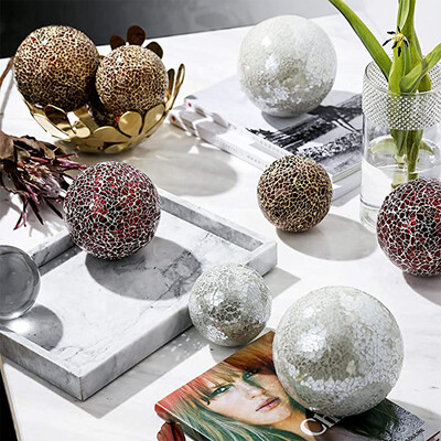 3/5buc bile din mozaic din sticlă bile decorative pentru decorarea casei de masă din mozaic
