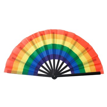 Rainbows Folding Fan Πολύχρωμοι θαυμαστές LGBTs Gay Pride Πάρτι Καλοκαιρινό Cooling Fan Μουσικό Φεστιβάλ Γυναικών Ανδρικά Σκουπ Ελαφρύ