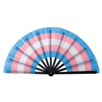 Rainbows Folding Fan Πολύχρωμοι θαυμαστές LGBTs Gay Pride Πάρτι Καλοκαιρινό Cooling Fan Μουσικό Φεστιβάλ Γυναικών Ανδρικά Σκουπ Ελαφρύ