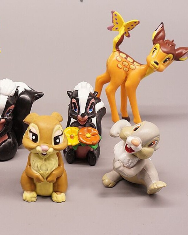 7 ks kreslené hračky Bambi jeleň PVC akčné figúrky králik figúrka veverička model anime bábiky vianočné darčeky pre deti