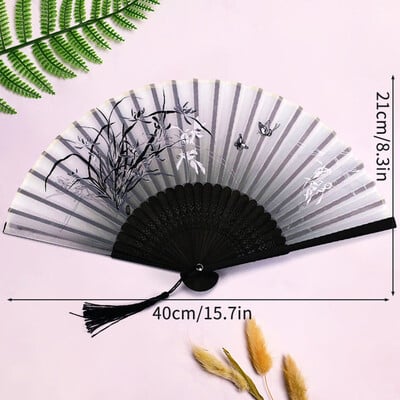 Prenosný bambusový skladací ventilátor, dekoratívne ventilátory, foto rekvizity, svadobné párty, bytové dekorácie, remeslá, darčeky, potreby pre ženy v tanci, 부채