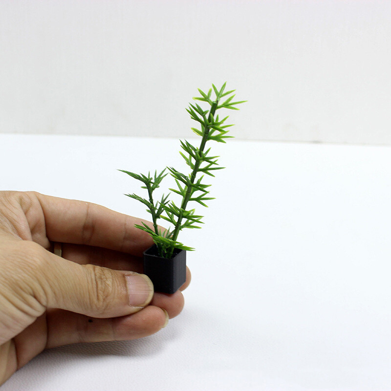 1:12 Babaház miniatűr bambusz kókuszfa cserepes modell baba otthoni növények dekoráció játék mikro tájdísz