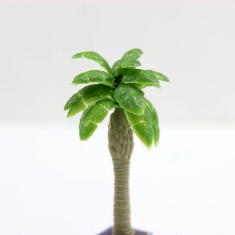 1:12 Babaház miniatűr bambusz kókuszfa cserepes modell baba otthoni növények dekoráció játék mikro tájdísz