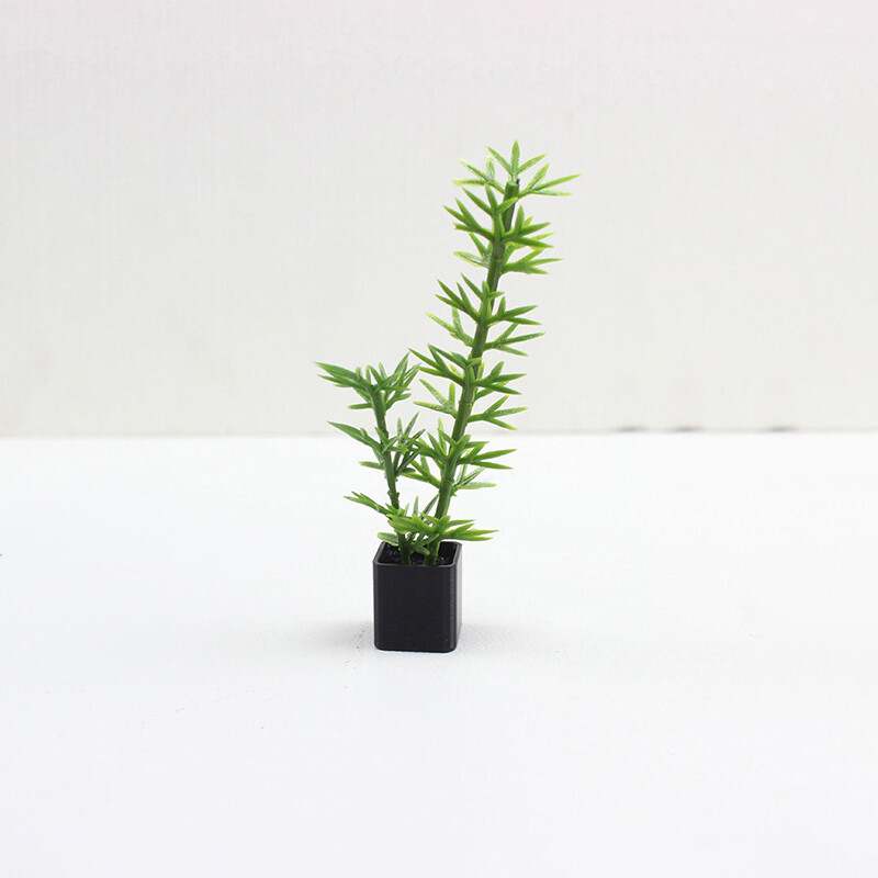 1:12 Babaház miniatűr bambusz kókuszfa cserepes modell baba otthoni növények dekoráció játék mikro tájdísz