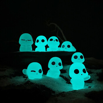 10 ΤΕΜ Μινιατούρες Tree Elf Baby Resin Glow At Night Micro Landscape Decorations Luminous Alien ET Fairy Garden Accessories