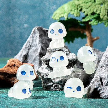 10 ΤΕΜ Μινιατούρες Tree Elf Baby Resin Glow At Night Micro Landscape Decorations Luminous Alien ET Fairy Garden Accessories