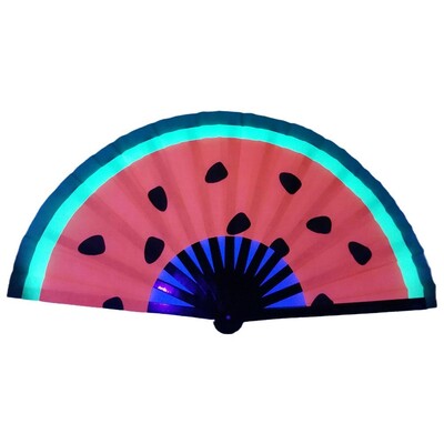 33 cm veľký skladací ručný ventilátor s čínskym/japonským gradientom, farebný reflexný skladací ventilátor, hudobný festival, tanečný ventilátor, darčeky