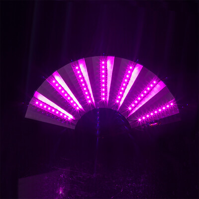 1 ks Svetelný skladací ventilátor LED hrací ventilátor Farebný ručný ventilátor Abanico LED pre tanečnú neónovú párty dekoráciu DJ nočný klub