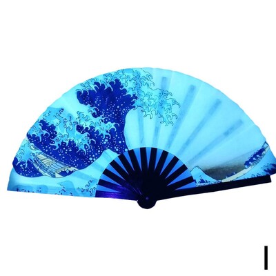 33 cm veľký skladací ručný ventilátor s čínskym/japonským gradientom, farebný reflexný skladací ventilátor, hudobný festival, tanečný ventilátor, darčeky