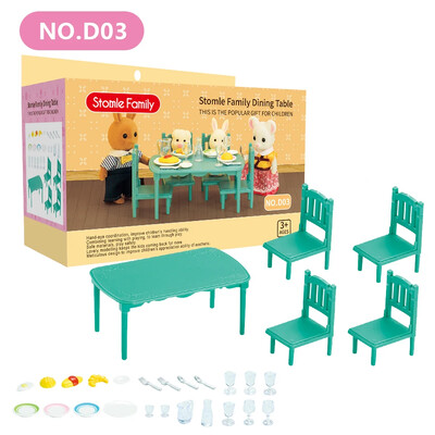 1:12 Mobilier în miniatură Pădure de familie Bucătărie Jucărie Masă de sufragerie Accesorii pentru casă de păpuși Baie Jocuri de simulare pentru fete Cadouri Jucării