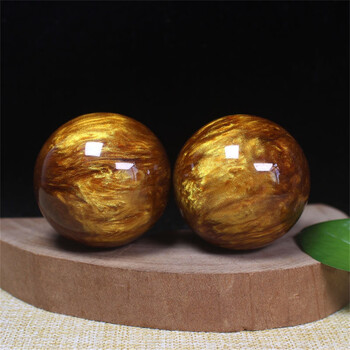 50mm Natural Resin Synthesis Golden Black Coral Sea Willow Beeswax Cure The Handball Ball συλλεκτικό δώρο