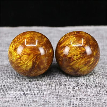 50mm Natural Resin Synthesis Golden Black Coral Sea Willow Beeswax Cure The Handball Ball συλλεκτικό δώρο