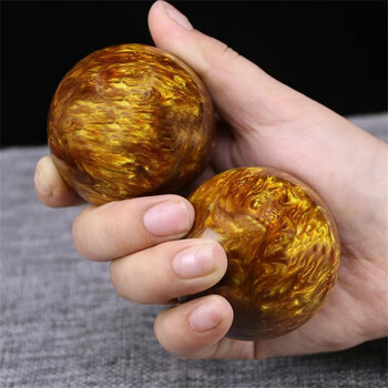 50mm Natural Resin Synthesis Golden Black Coral Sea Willow Beeswax Cure The Handball Ball συλλεκτικό δώρο