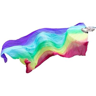 Evantai lungi de dans din mătase, superbi, evantai pliante, perfecti pentru studenții profesori de dans