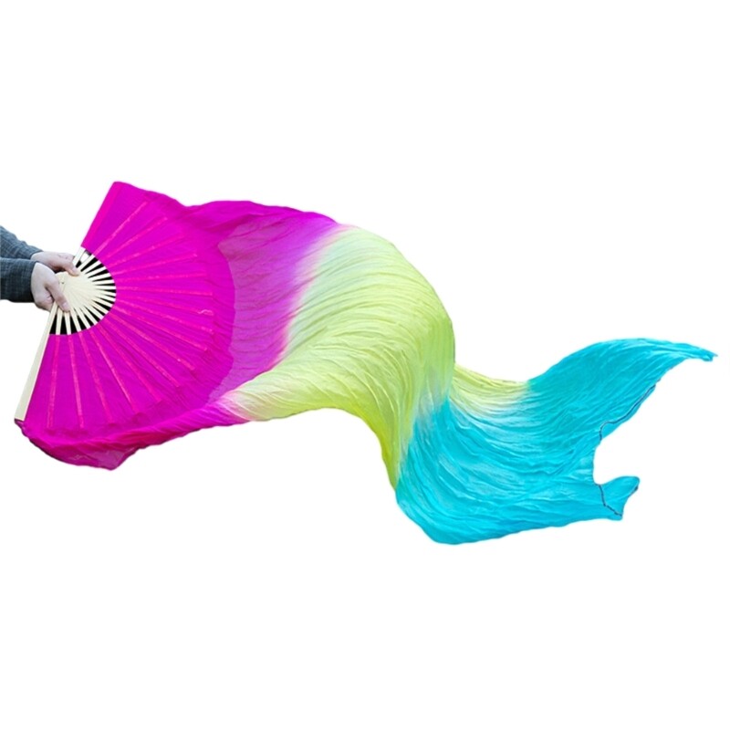 Evantai lungi de dans din mătase, superbi, evantai pliante, perfecti pentru studenții profesori de dans