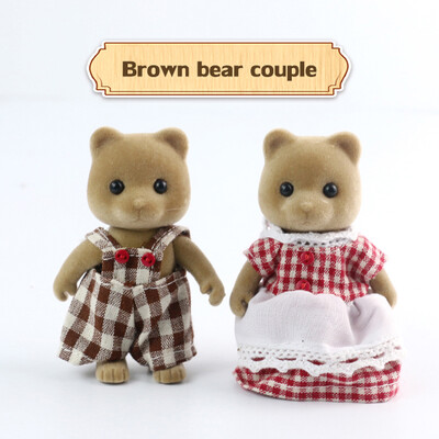 Mergaitės apsimetinėjimo žaidimo rinkinys Vaikams Imitacija Miško gyvūnų šeima 1:12 Lėlių namelio mastelio baldai Miniatiūriniai triušio klevo katės koala