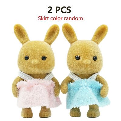 Mergaitės apsimetinėjimo žaidimo rinkinys Vaikams Imitacija Miško gyvūnų šeima 1:12 Lėlių namelio mastelio baldai Miniatiūriniai triušio klevo katės koala