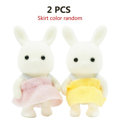 Mergaitės apsimetinėjimo žaidimo rinkinys Vaikams Imitacija Miško gyvūnų šeima 1:12 Lėlių namelio mastelio baldai Miniatiūriniai triušio klevo katės koala