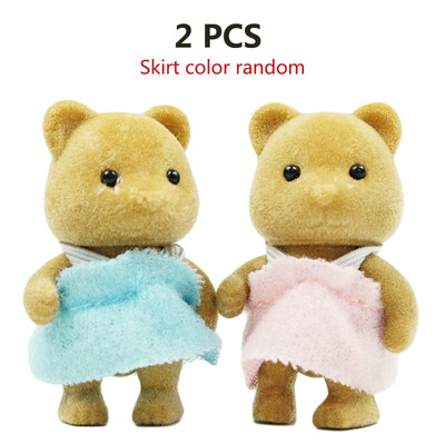 Mergaitės apsimetinėjimo žaidimo rinkinys Vaikams Imitacija Miško gyvūnų šeima 1:12 Lėlių namelio mastelio baldai Miniatiūriniai triušio klevo katės koala