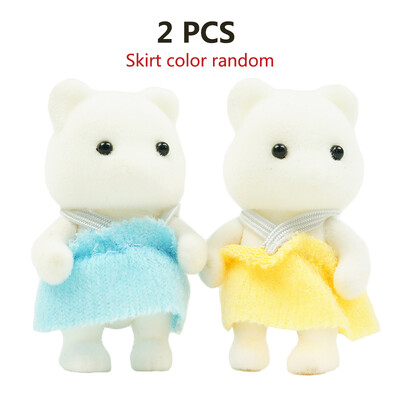 Mergaitės apsimetinėjimo žaidimo rinkinys Vaikams Imitacija Miško gyvūnų šeima 1:12 Lėlių namelio mastelio baldai Miniatiūriniai triušio klevo katės koala