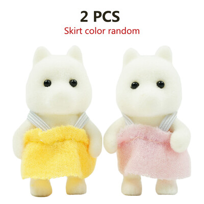 Mergaitės apsimetinėjimo žaidimo rinkinys Vaikams Imitacija Miško gyvūnų šeima 1:12 Lėlių namelio mastelio baldai Miniatiūriniai triušio klevo katės koala