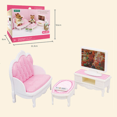 1:12 Mobilier pentru casă de păpuși pentru familie din pădure Casă de păpuși în miniatură Montessori Bucătărie Dormitor Accesorii pentru baie pentru cadouri pentru fete