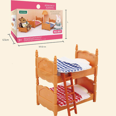 1:12 Mobilier pentru casă de păpuși pentru familie din pădure Casă de păpuși în miniatură Montessori Bucătărie Dormitor Accesorii pentru baie pentru cadouri pentru fete