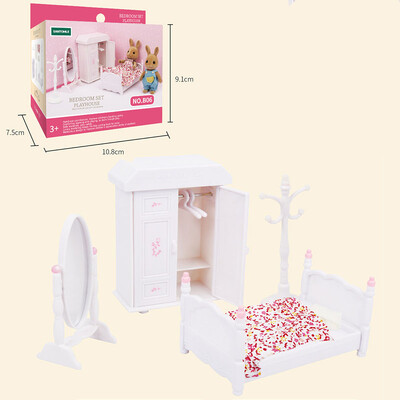 1:12 Mobilier pentru casă de păpuși pentru familie din pădure Casă de păpuși în miniatură Montessori Bucătărie Dormitor Accesorii pentru baie pentru cadouri pentru fete