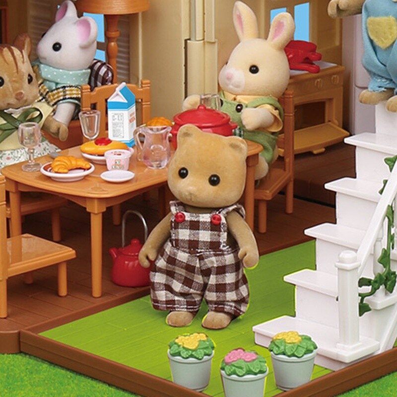 1:12 Mobilier pentru casă de păpuși pentru familie din pădure Casă de păpuși în miniatură Montessori Bucătărie Dormitor Accesorii pentru baie pentru cadouri pentru fete
