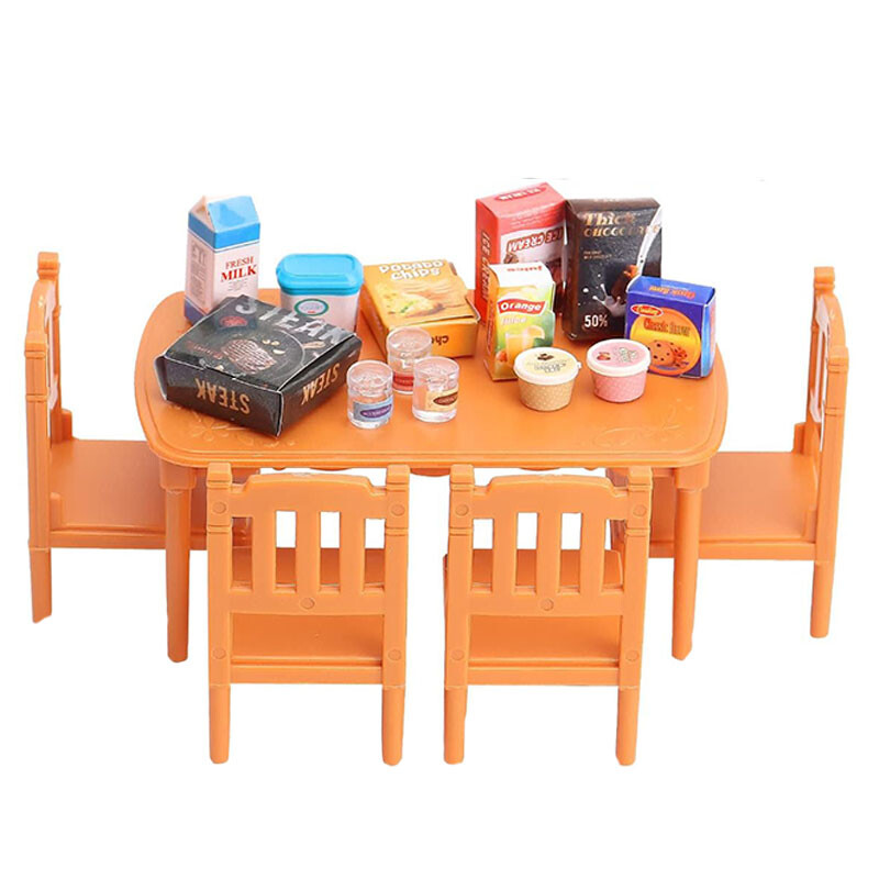 1:12 Mobilier pentru casă de păpuși pentru familie din pădure Casă de păpuși în miniatură Montessori Bucătărie Dormitor Accesorii pentru baie pentru cadouri pentru fete