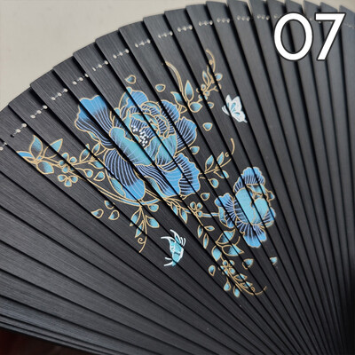 Klasszikus japán stílusú bambuszlegyező Klasszikus üreges női összecsukható kézlegyező Vintage stílusú művészet kézműves ajándék lakberendezési díszek