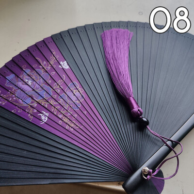 Klasszikus japán stílusú bambuszlegyező Klasszikus üreges női összecsukható kézlegyező Vintage stílusú művészet kézműves ajándék lakberendezési díszek