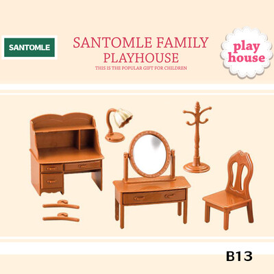 1:12 Mobilier de vilă pentru familie de animale din pădure, jucărie pentru păpuși, mini set de dormitor pentru familie de pădure, casă de păpuși în miniatura, mobilă pentru copii