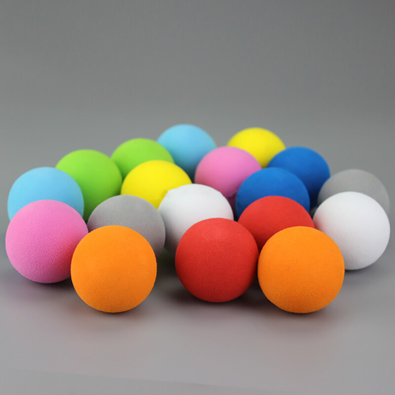 1 ks 8 farieb s priemerom 65 mm/75 mm farebná EVA penová mäkká špongiová loptička pre domácich majstrov, ručne vyrobená golfová hračka pre domáce zvieratá