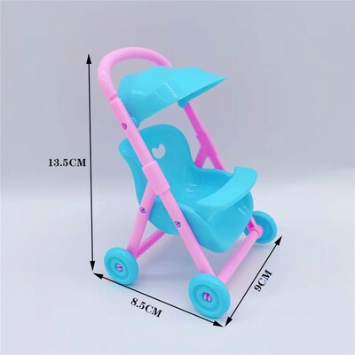 Miniatúrne 4 položky/sada Nábytok pre bábiky Detské hračky Mini šatník Posteľ Make-up stôl Stolička Príslušenstvo pre Barbie 5,5'' Baby DIY
