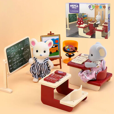 1:12 Куклена къща Koala Миниатюрна симулация Сцена в класната стая Аксесоари Инструмент за рисуване Миниатюрни мебели Подарък за момиче за рожден ден Играчки