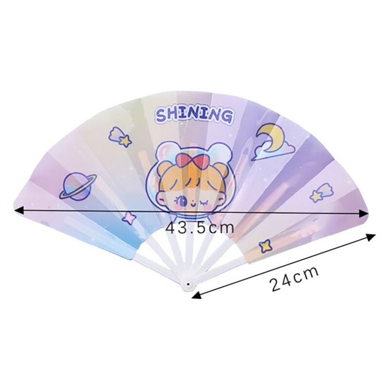 Ventilator pliabil cu 7 ori Evantai de mână de desene animate creativ Ventilator pliabil de desene animate Cadouri Decorații pentru casă