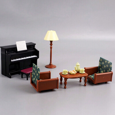 1:12 Miniatiūriniai baldai Miško šeimos modeliavimo scenos modelių rinkinys Įvairių scenų derinių rinkinys Lėlių namelio žaislas mergaitėms Dovanos Žaislai