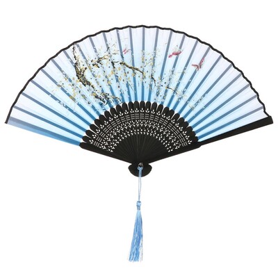 Model de flori retro, decorațiuni pentru casă, evantai pliabil din bambus elegant, pictură în stil chinezesc, ventilator portabil, recuzită pentru spectacole de dans
