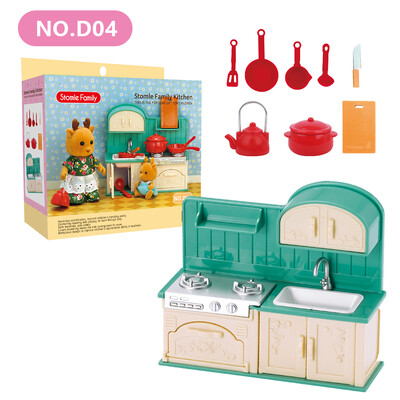 1:12 Miniatúrny nábytok Lesná rodinná kuchynská hračka Jedálenský stôl Domček pre bábiky Príslušenstvo Kúpeľňa Hračka na hranie pre dievčatá Darčeky Hračky