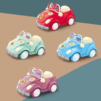 Mini Forest Family Purple Q Pull Back Cabrio Cartoon Μινιατούρα Έπιπλα Κουκλόσπιτο Σετ Μοντέλο Παιδικό Παιχνίδι Δώρα για κορίτσια