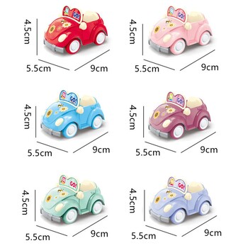 Mini Forest Family Purple Q Pull Back Cabrio Cartoon Μινιατούρα Έπιπλα Κουκλόσπιτο Σετ Μοντέλο Παιδικό Παιχνίδι Δώρα για κορίτσια